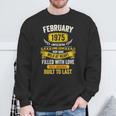 Born In February 1975 Vintage February 1975 Birthday Sweatshirt Gifts for Old Men