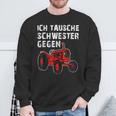 With Brother Siblings Family Tractor Stolzer Bruder Sweatshirt Geschenke für alte Männer