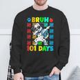Bruh 100 Days Of School Dalmatian Dog Dabbing 100Th Day Boys Sweatshirt Gifts for Old Men