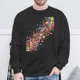 Buntes Kreisförmiges Kaskadenkunst Abstrakt Sweatshirt Geschenke für alte Männer