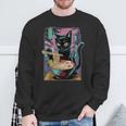 Cat Ramen Anime Manga Kawaii Otaku Fashion Cat Streetwear Sweatshirt Geschenke für alte Männer