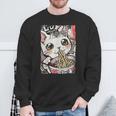 Cat Ramen Noodle Japanese Anime Manga Ramen Kawaii Cat Sweatshirt Geschenke für alte Männer