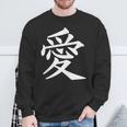 Chinese Sign Love Peace Symbol Chest Pocket Sweatshirt Geschenke für alte Männer