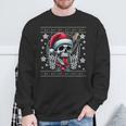 Christmas Skull Ugly Christmas Heavy Xmas Skeleton Sweatshirt Geschenke für alte Männer