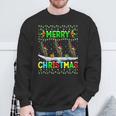 Christmas Trombone Lighting Santa Hat Merry Christmas Trombone Sweatshirt Geschenke für alte Männer