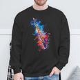 Clarinet Instrument On Colourful Painted Clarinet Sweatshirt Geschenke für alte Männer