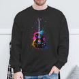 Colorful Guitarist Guitar Music Lover Sweatshirt Gifts for Old Men