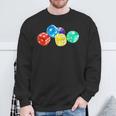 Colourful Dice In Five Different Colours Sweatshirt Geschenke für alte Männer