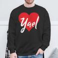Con El Nombre I Love Yael I Heart Named Camisa de entrenamiento Regalos para ancianos