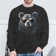 Cool Bear Portrait With Sunglasses Illustration Bear Sweatshirt Geschenke für alte Männer