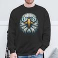 Cool Face Eagle With Sunglasses Vintage Eagles Flying Bird Sweatshirt Gifts for Old Men