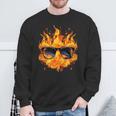 Cool Fire And Flames Glasses Sweatshirt Geschenke für alte Männer