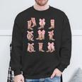 Cowgirl Boots Coquette Aesthetic And Pink Bows Sweatshirt Gifts for Old Men