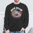 Cute Baby Hippo Moo Deng Bouncy Pig In Thai Hippopotamus Sweatshirt Gifts for Old Men