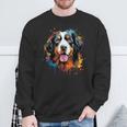 Cute Bernese Mountain Dog On Painted Bernese Mountain Dog Sweatshirt Geschenke für alte Männer