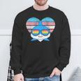 Cute Shark Pride Trans Flag Rainbow Sunglasses LGBTQ Sweatshirt Gifts for Old Men