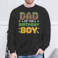 Dad Of The Birthday Boy Video Gamer Pixel Birthday Party Sweatshirt Gifts for Old Men