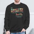 Dear Resident Behind Me Nursing Home Staff Print On Back Sweatshirt Gifts for Old Men