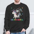 Death Metal Rock Music Death Riding Unicorn Unicorns Sweatshirt Geschenke für alte Männer