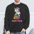 Death Metal Unicorn Cute Rock Metal Emo Alternative Sweatshirt Geschenke für alte Männer