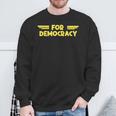 For Democracy Hell Of Diver Hero Gamer Skull Gaming Liberty Sweatshirt Gifts for Old Men
