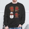 Domo Kun Guitar Y2k Sweatshirt Gifts for Old Men