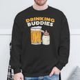 Drinkin Buddies Baby Bottle Son And Dad Matching Fathers Day Sweatshirt Geschenke für alte Männer