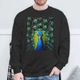 Elegant Peacock Eye Bird Watcher Blue Peacock Sweatshirt Geschenke für alte Männer