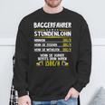 Excavator Driver Hourly Wage Digger Guide Machine Guide Work Sweatshirt Geschenke für alte Männer