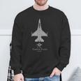 F-16 Fighting Falcon Tech Drawing Military Plane Sweatshirt Geschenke für alte Männer