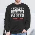 Fathers Day Retro Dad World's Best Farter I Mean Father Sweatshirt Gifts for Old Men