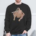 Fish Chicken Face Smoking a Cigarette Funny Meme Sweatshirt Gifts for Old Men