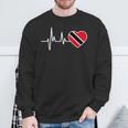 Flag Trinidad And Tobago Heartbeat Sweatshirt Gifts for Old Men