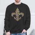 Fleur De Lis Mardi Gras Symbol Louisiana Carnival New Orlean Sweatshirt Gifts for Old Men