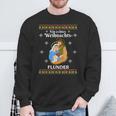 Flunder Fish Christmas Wonder Fishing Baltic Sea North Sea Sweatshirt Geschenke für alte Männer