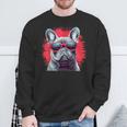 French Bulldog With Sunglasses Sweatshirt Geschenke für alte Männer