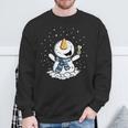 Froher Schneemann Im Schnee Winter Sweatshirt Geschenke für alte Männer