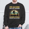 40 Year Old Birthday Mountain & Walking Hiking Sweatshirt Geschenke für alte Männer