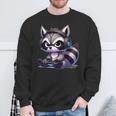 Angry Raccoon Gamerideo Games Lover Sweatshirt Geschenke für alte Männer