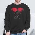 Bigfoot In Love Heart Happy Valentine's Day Sweatshirt Gifts for Old Men