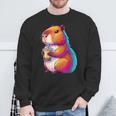 Capybara Bubble Tea Animal Lover Rodent Sweatshirt Geschenke für alte Männer