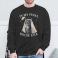 Cat In My Feral Bride Era Engagement Bridal Retro Sweatshirt Gifts for Old Men
