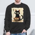 Cat Ramen Graphic Japanese Kawaii Anime Cat Sweatshirt Gifts for Old Men