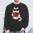 Cat Sunglasses Accordionist Accordion Musician Sweatshirt Geschenke für alte Männer