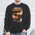 Corgi Types Untoasted Toasted Burnt Cute Puppy Corgis Sweatshirt Gifts for Old Men