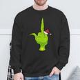 Green Hand Middle Finger Santa Sweatshirt Geschenke für alte Männer