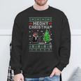 Meowy Christmas Cats Lovers Ugly Xmas Holiday Sweater Sweatshirt Gifts for Old Men