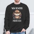 Rabbit With Cheeky Saying 'Nen Scheiss Muss Ich Sweatshirt Geschenke für alte Männer