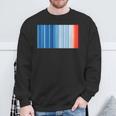 Global Warming Blue Red Stripe Pattern Sweatshirt Geschenke für alte Männer