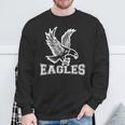 Go Eagles Fly Vintage Eagles Flying Bird Inspirational Sweatshirt Gifts for Old Men